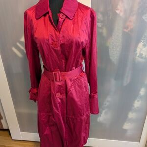 DKNY Fuschia Trench Coat